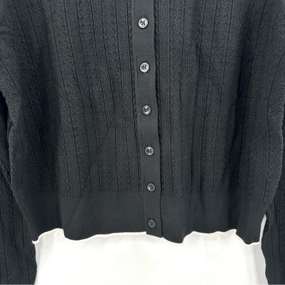 Madewell The Signature Open Knit Cardigan in black Size XXL - Picture 4 of 7